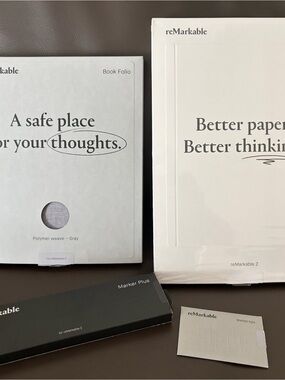 2 Tablet Bundle in White and Gray - Book Folio & Marker Plus